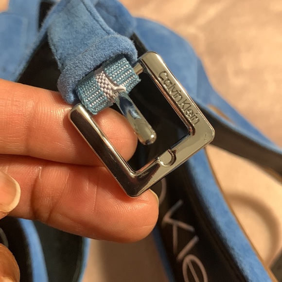 🆕NWOT Calvin Klein Womens Suede Ankle Strap Heels - Picture 11 of 14